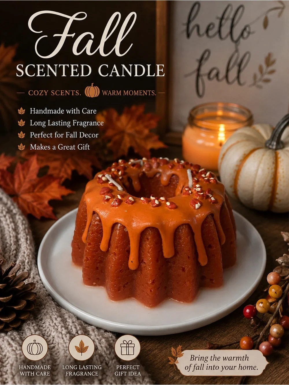 Fall Scented Candles - Pumpkin Spice Latte, Caramel Apple Pie & More